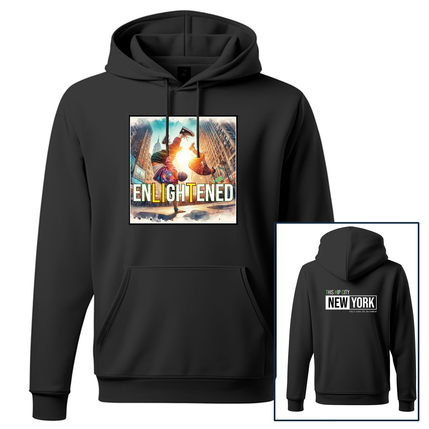 BLACK UniSEX NEW YORK HOODIE 3.0