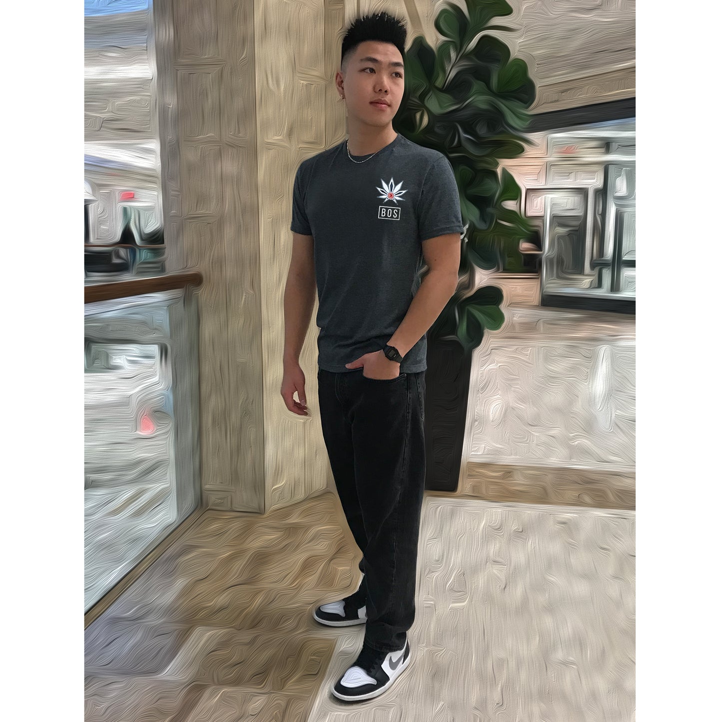 MENS GREY BOS Tee 1.0