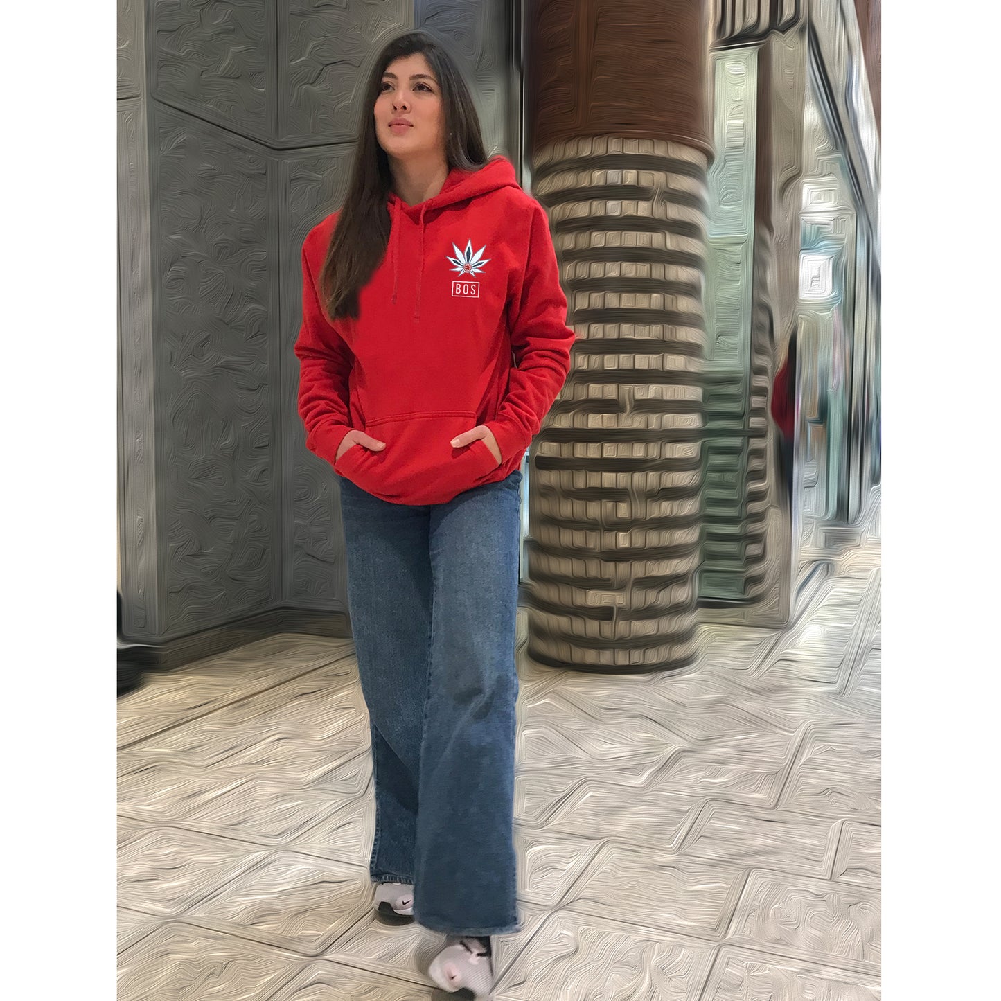 UniSEX RED BOS Hoodie 1.0