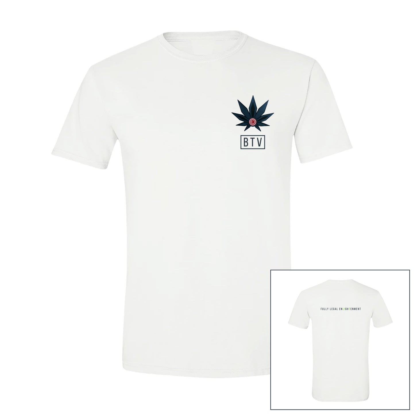 MENS WHITE BTV Tee 1.0