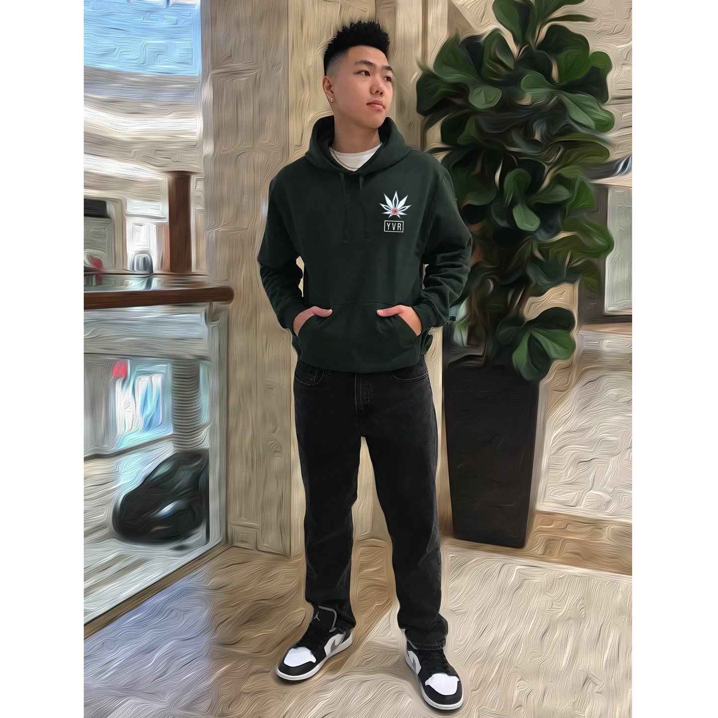 UniSEX OLIVE YVR Hoodie 1.0