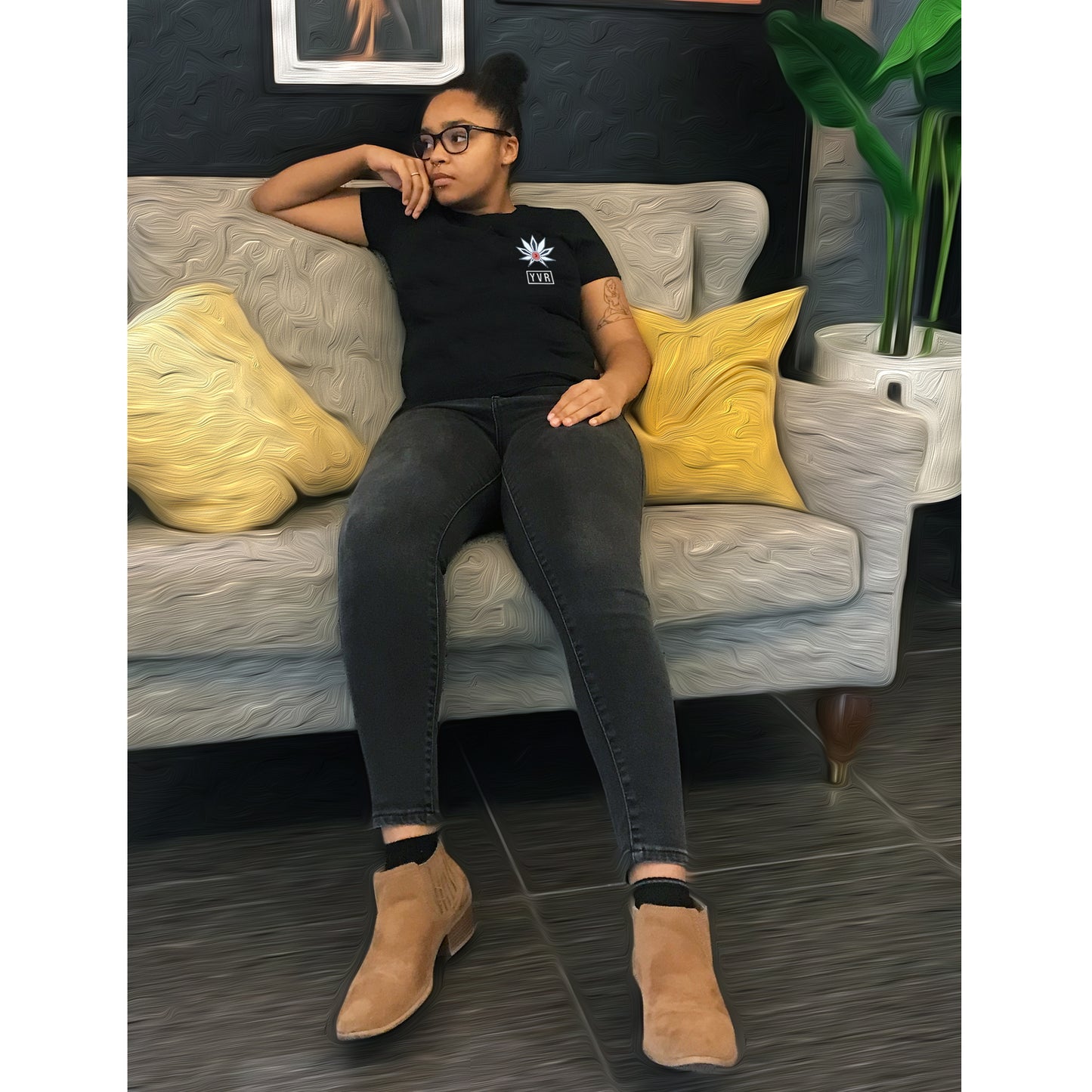 WOMENS BLACK YVR Tee 1.0