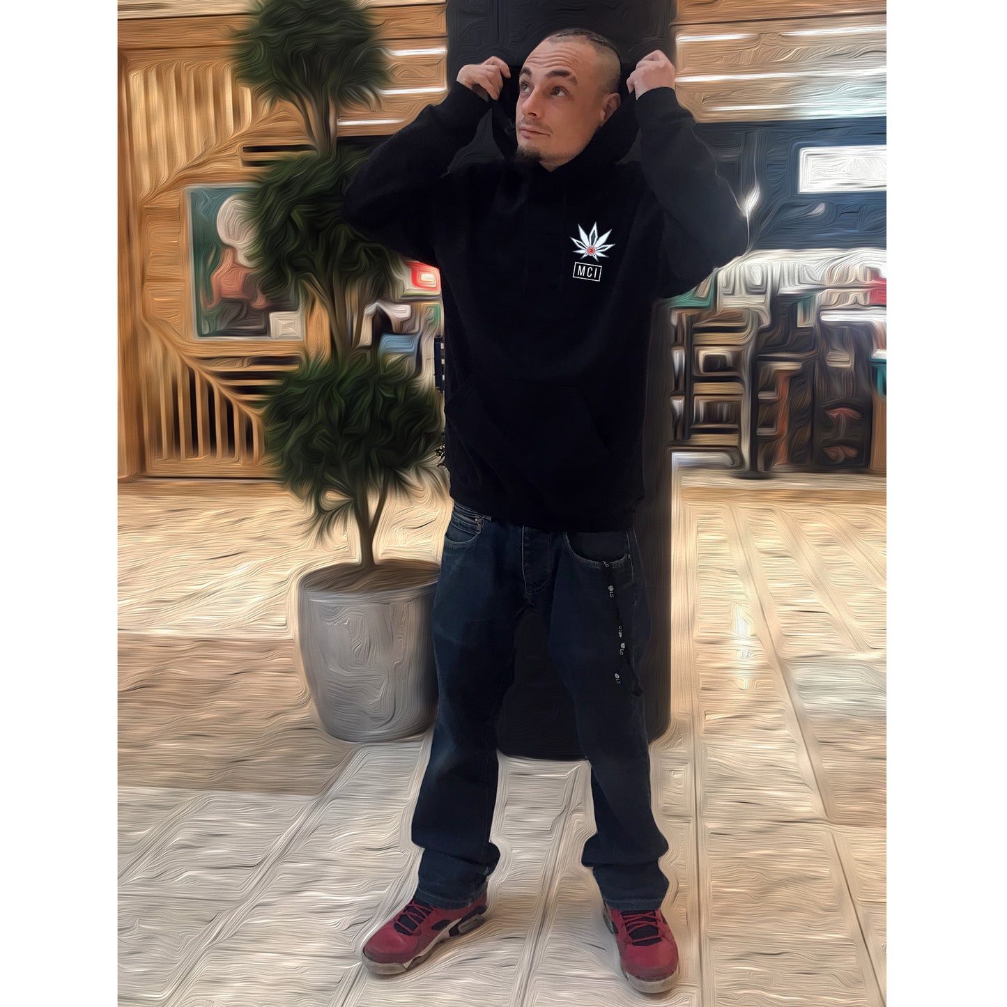 UniSEX BLACK MCI Hoodie 1.0