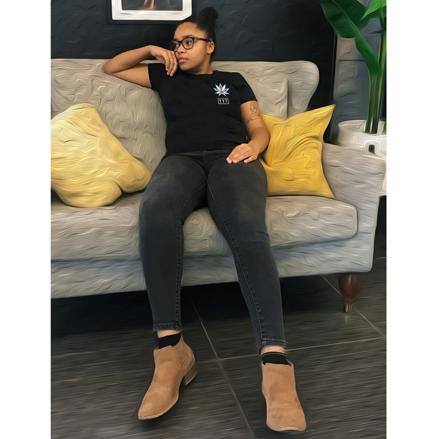 WOMENS BLACK YYT Tee 1.0