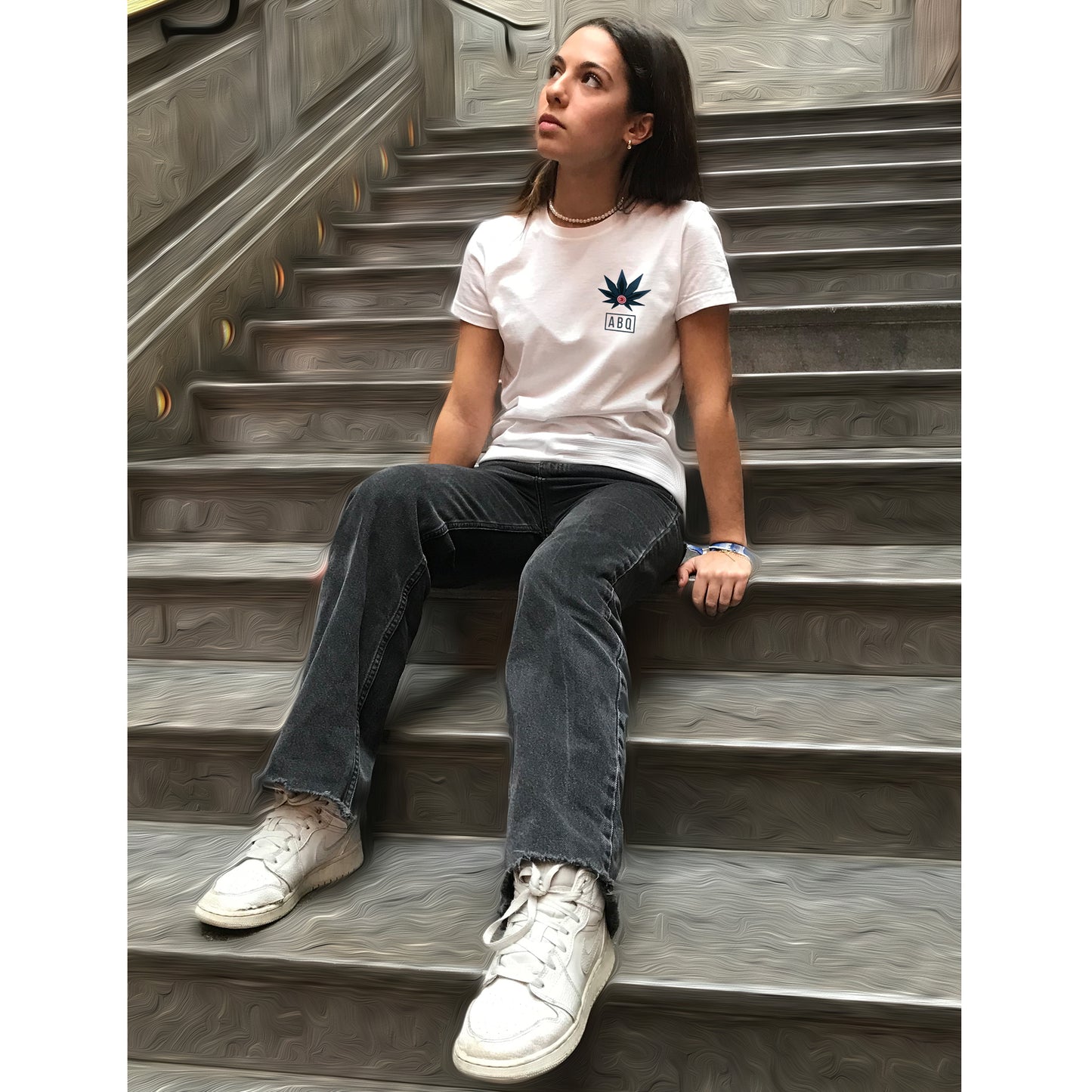 WOMENS WHITE ABQ Tee 1.0