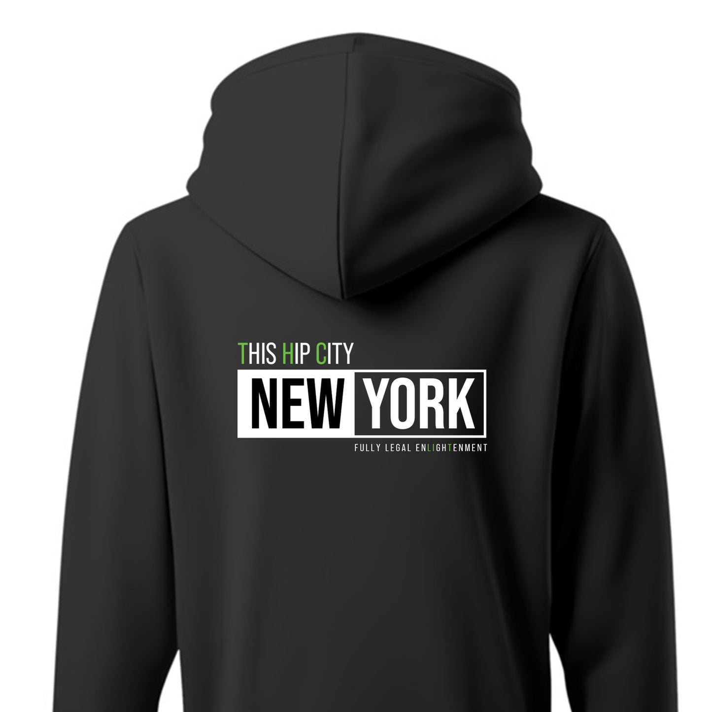 BLACK UniSEX NEW YORK HOODIE 2.0