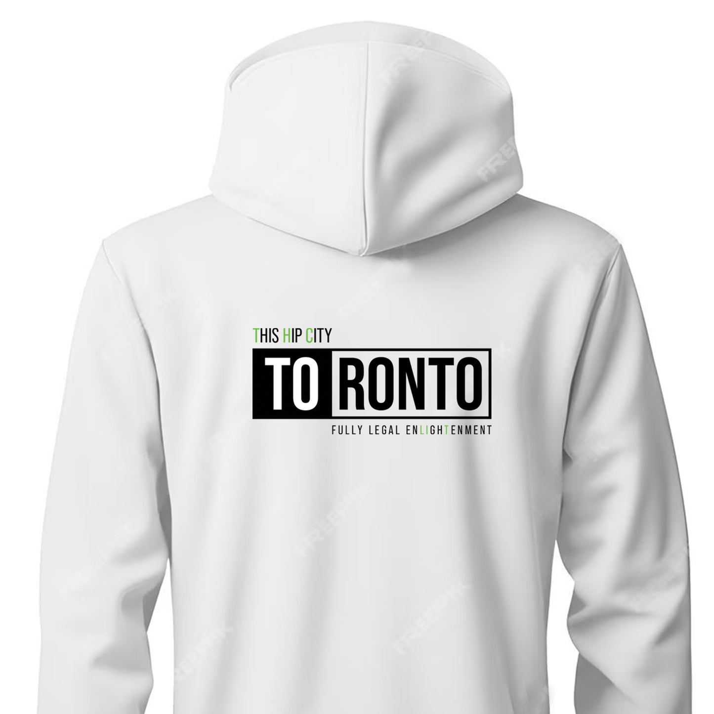 WHITE UniSEX TORONTO HOODIE 2.0