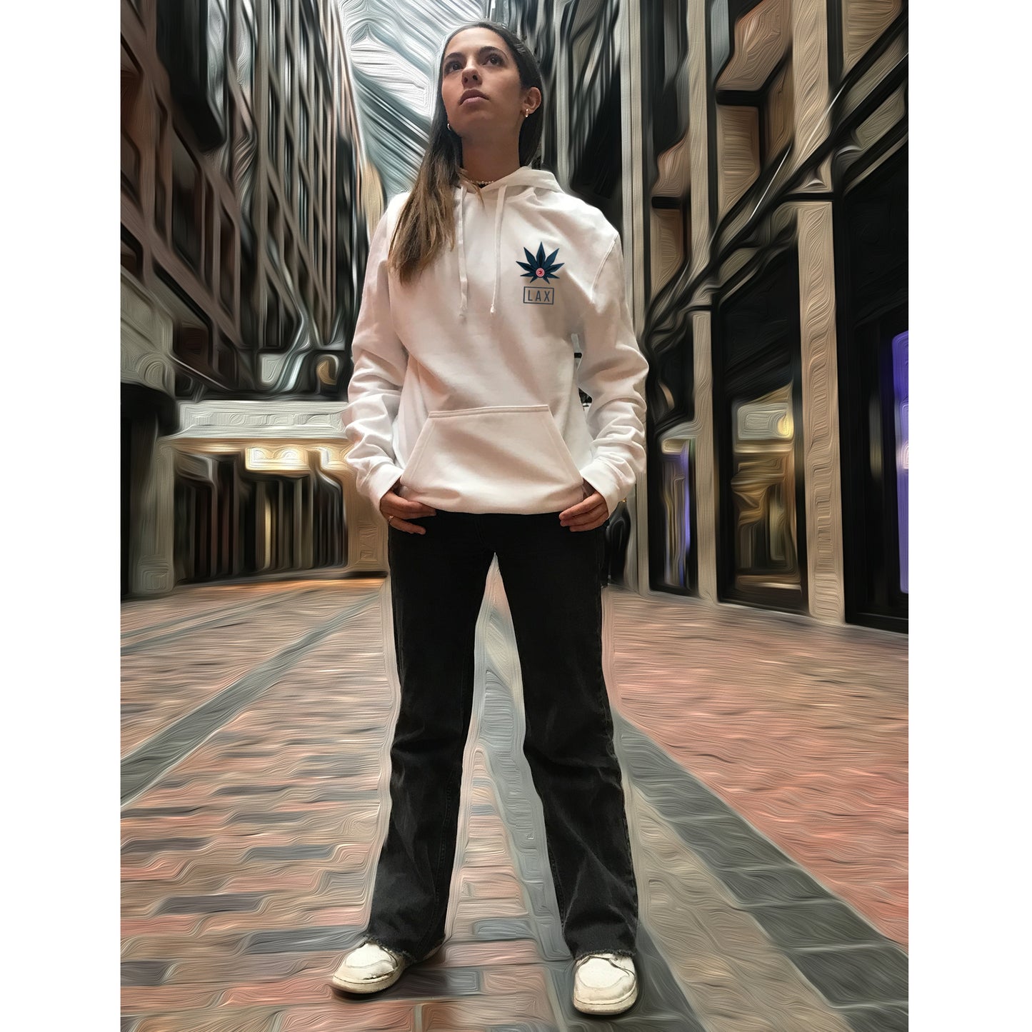 UniSEX WHITE LAX Hoodie 1.0